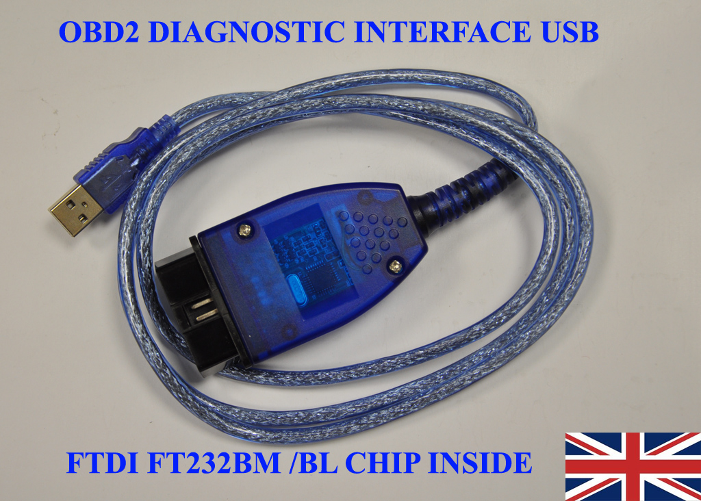 VAG GROUP USB COM PORT OBD2 II KKL ECU DIAGNOSTIC CABLE LEAD WORK VCDS ...